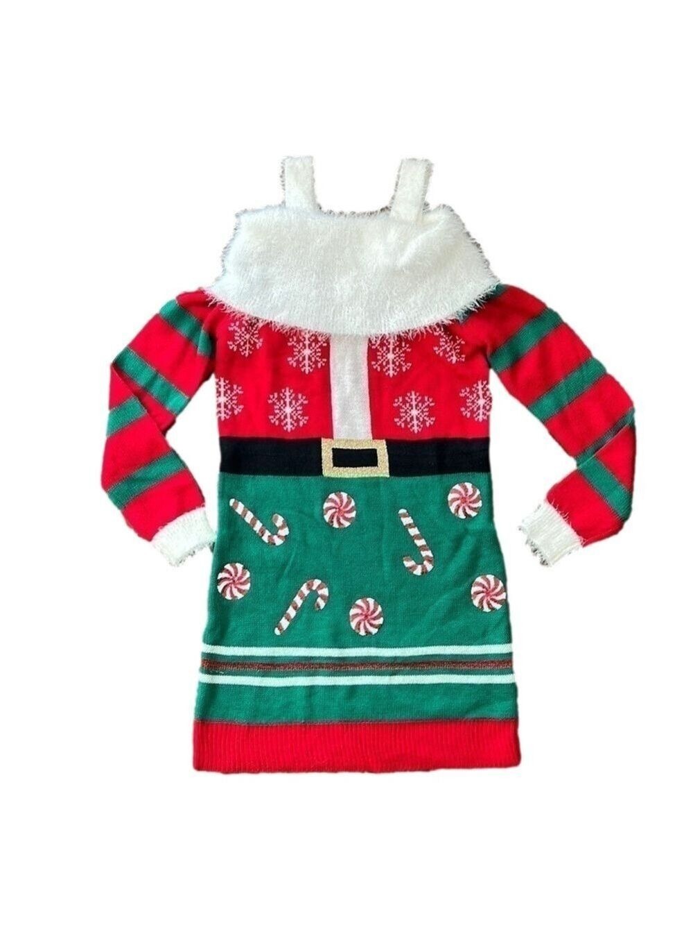 Ugly Christmas Elf Dress Sweater / Sexy Elf Ugly Christmas Sweater Dress Size XS